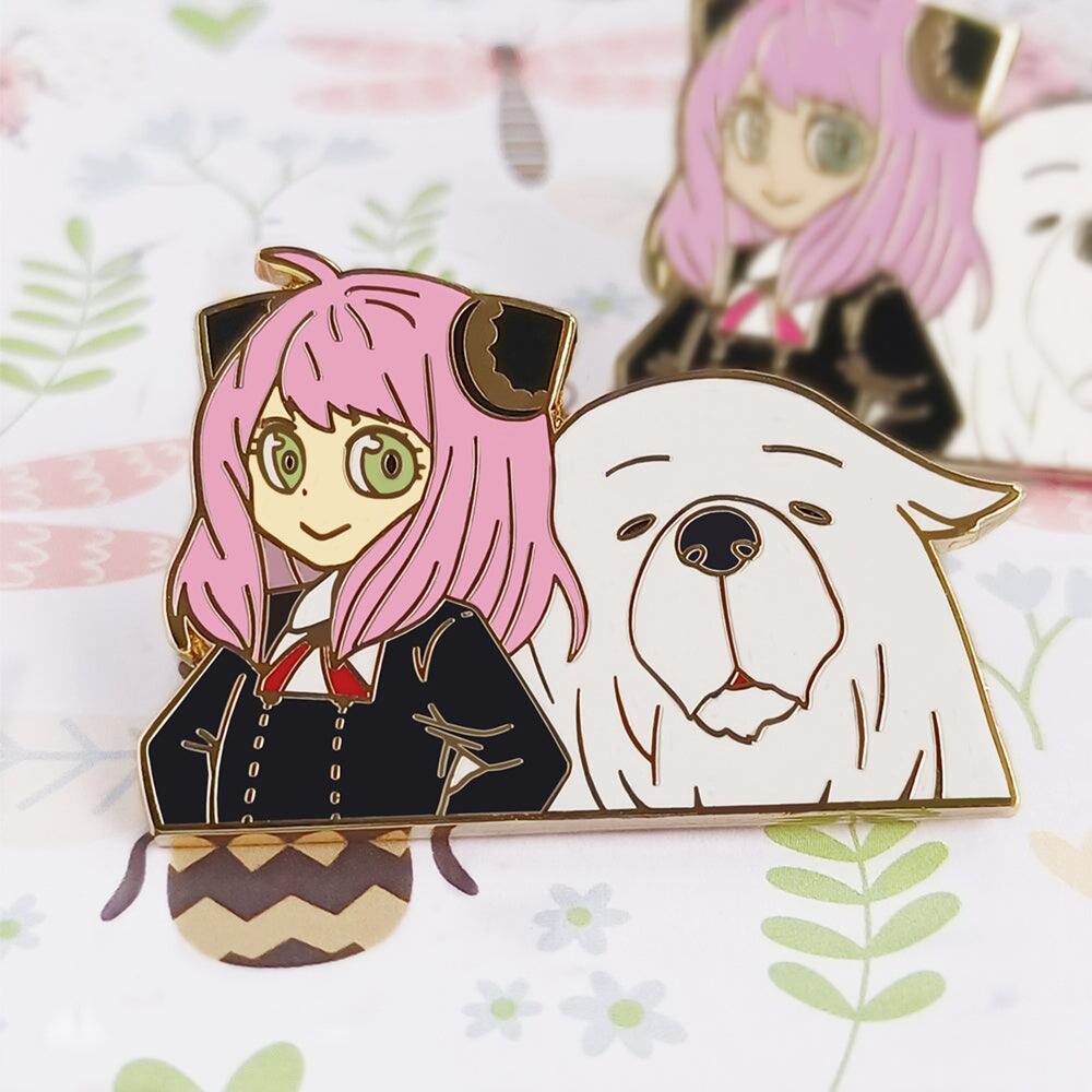 Anya Forger & Bond Forger Spy Family Hard Enamel Pins 078-1